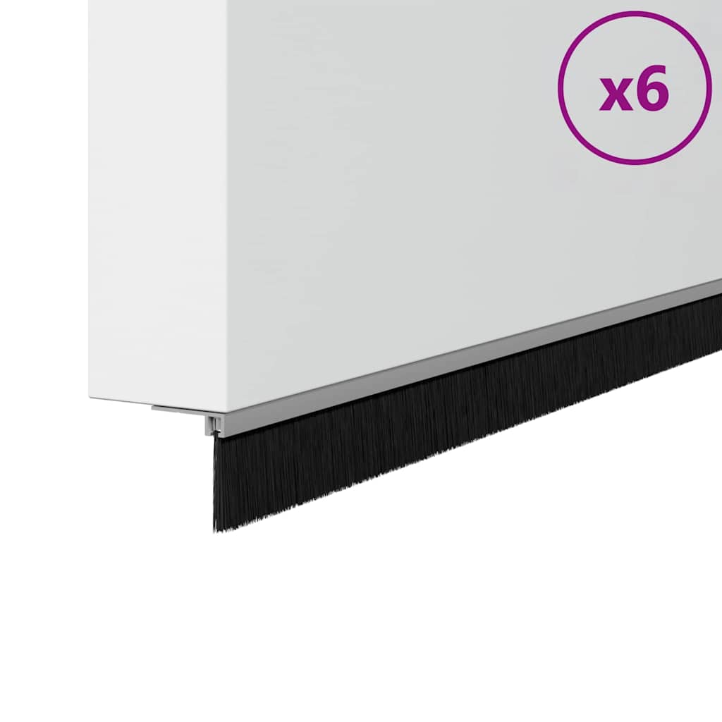 Csavaros Ajtó Kefe Zár 6 pcs Ezüst 100 cm Alumínium ötvözet