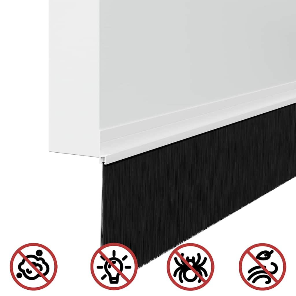Öntapadó ajtó kefe tömítések 2 pcs Fehér 100 cm