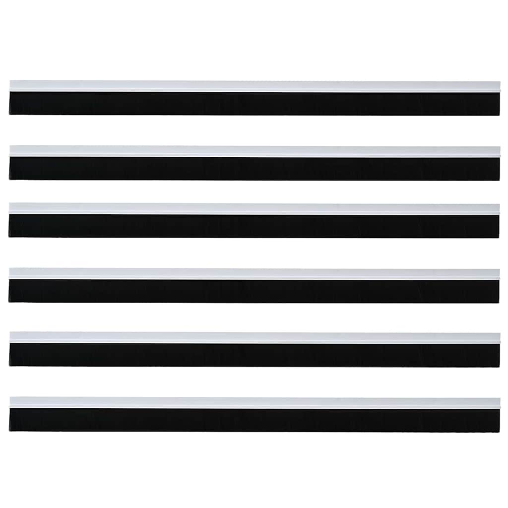 Öntapadó ajtó kefe tömítések 6 pcs Fehér 100 cm