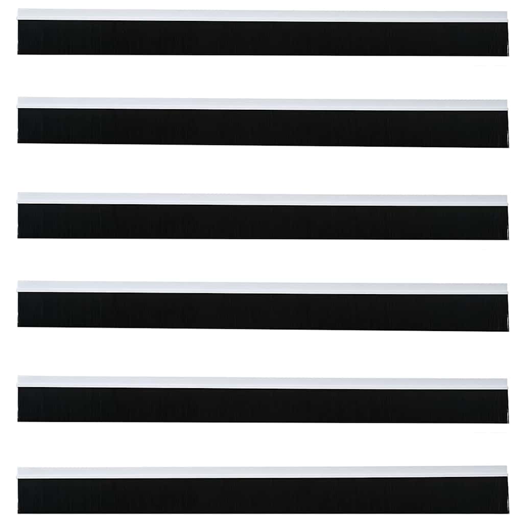 Öntapadó ajtó kefe tömítések 6 pcs Fehér 100 cm