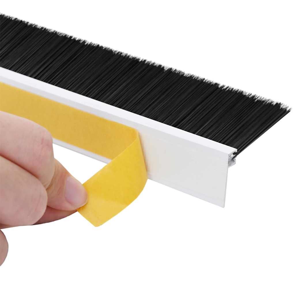 Öntapadó ajtó kefe tömítések 2 pcs Fehér 100 cm