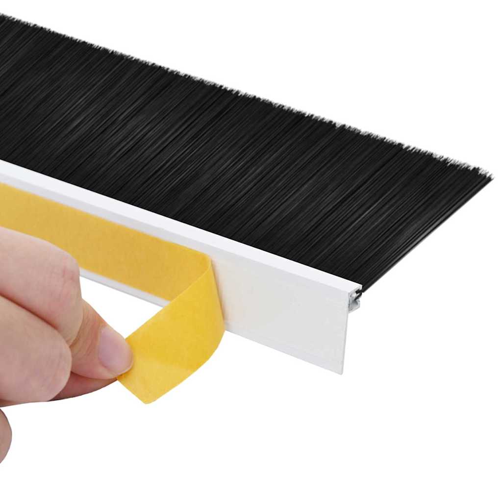 Öntapadó ajtó kefe tömítések 2 pcs Fehér 100 cm