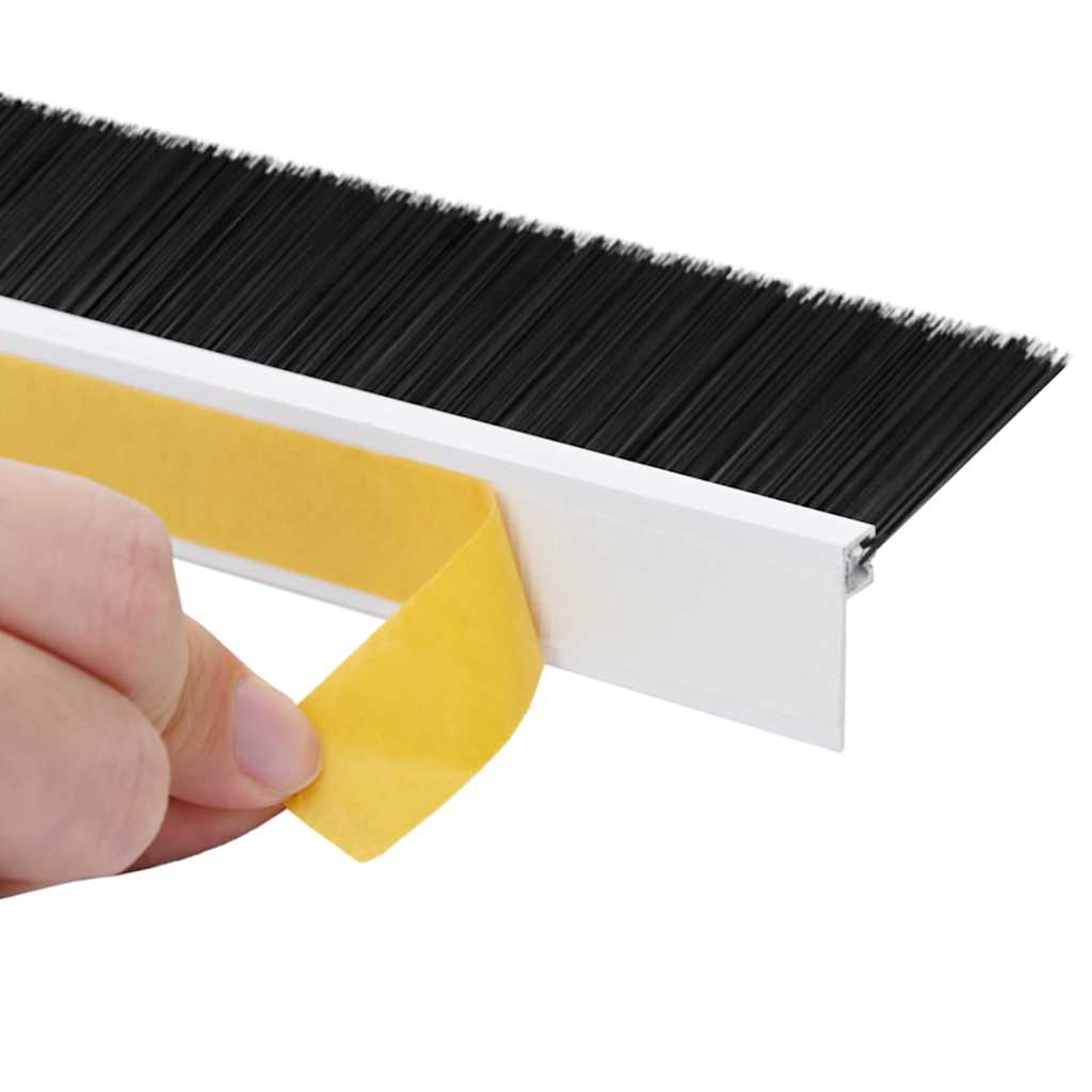 Öntapadó ajtó kefe tömítések 6 pcs Fehér 100 cm