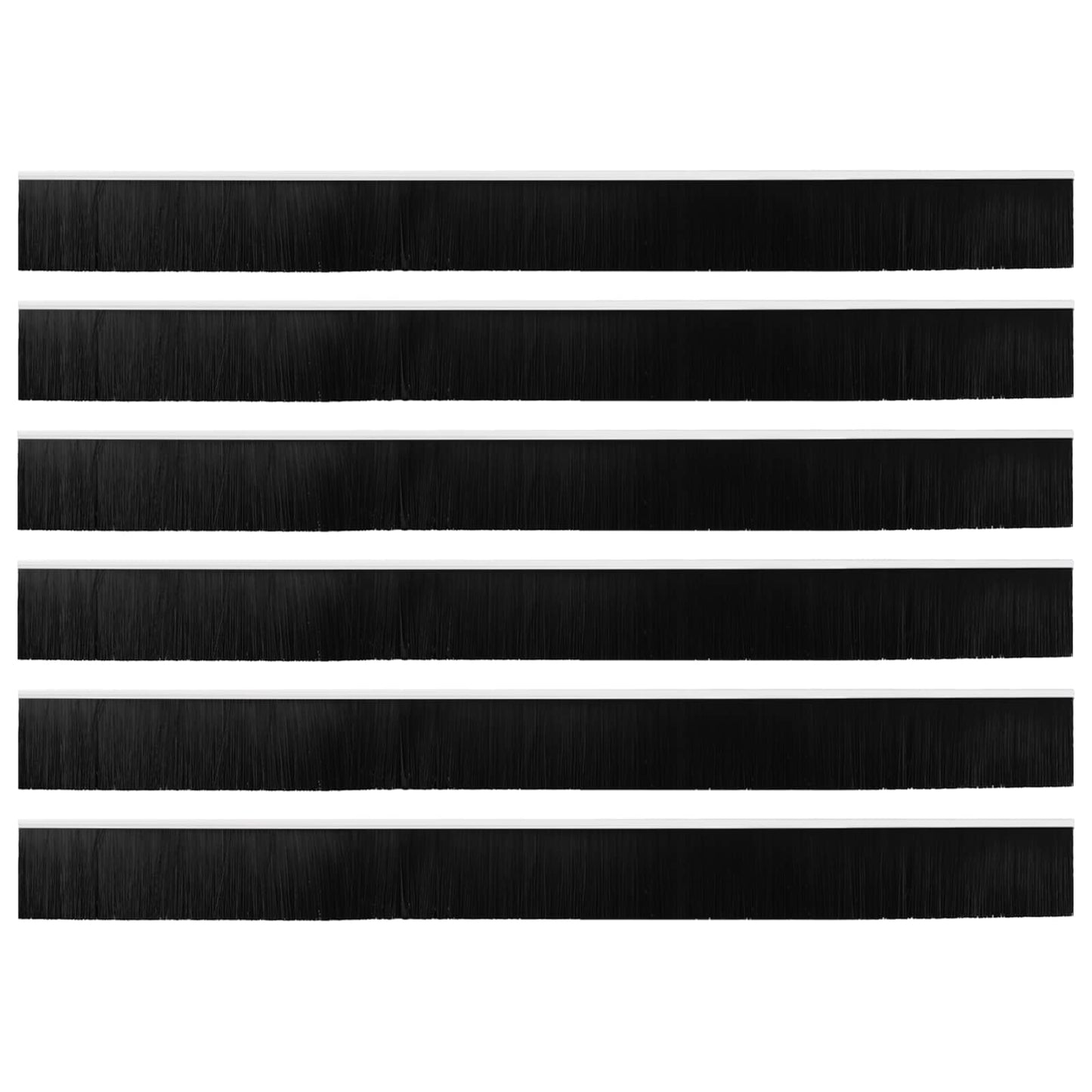Öntapadó ajtó kefe tömítések 6 pcs Fehér 100 cm