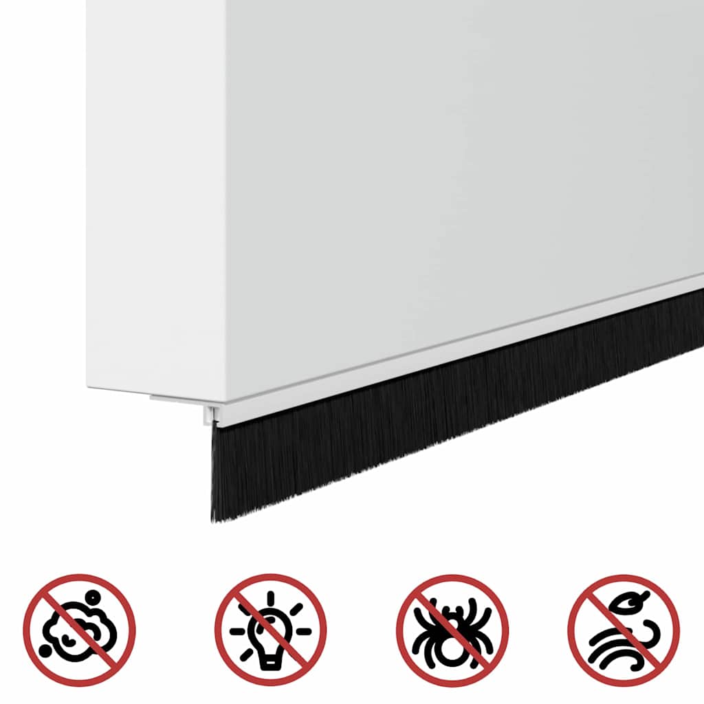 Öntapadó ajtó kefe tömítések 12 pcs Fehér 100 cm