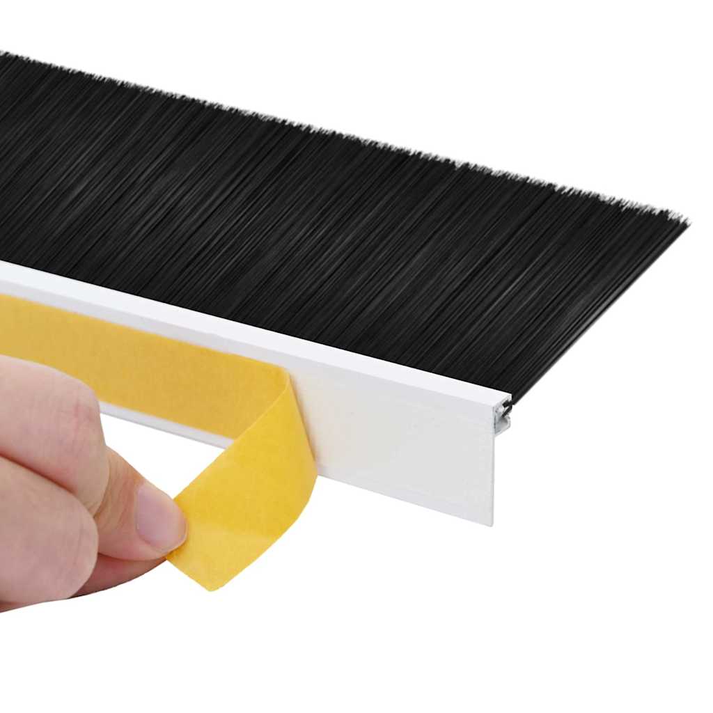 Öntapadó ajtó kefe tömítések 12 pcs Fehér 100 cm
