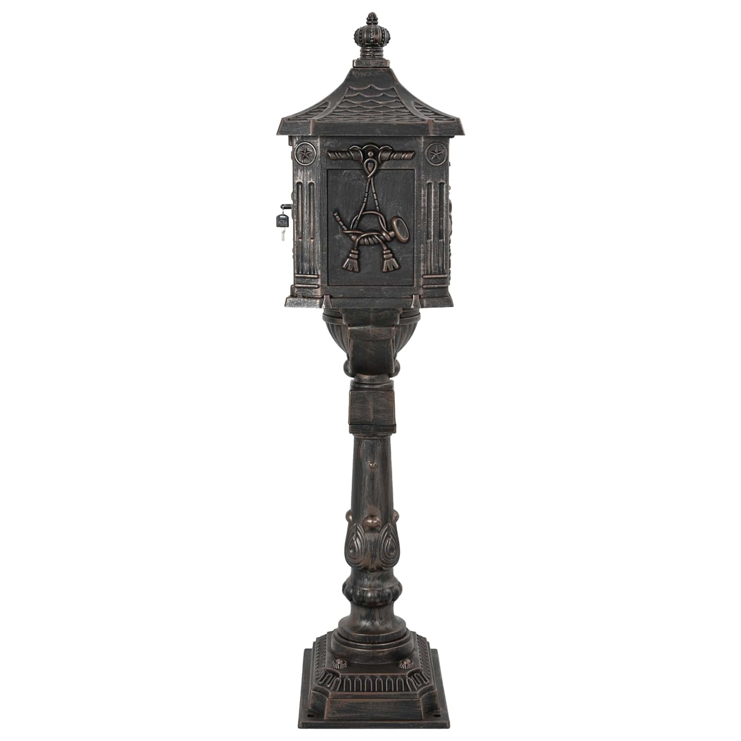 Álló Levélszekrény Bronz 42,5 x 29,5 x 117 cm Öntött alumínium