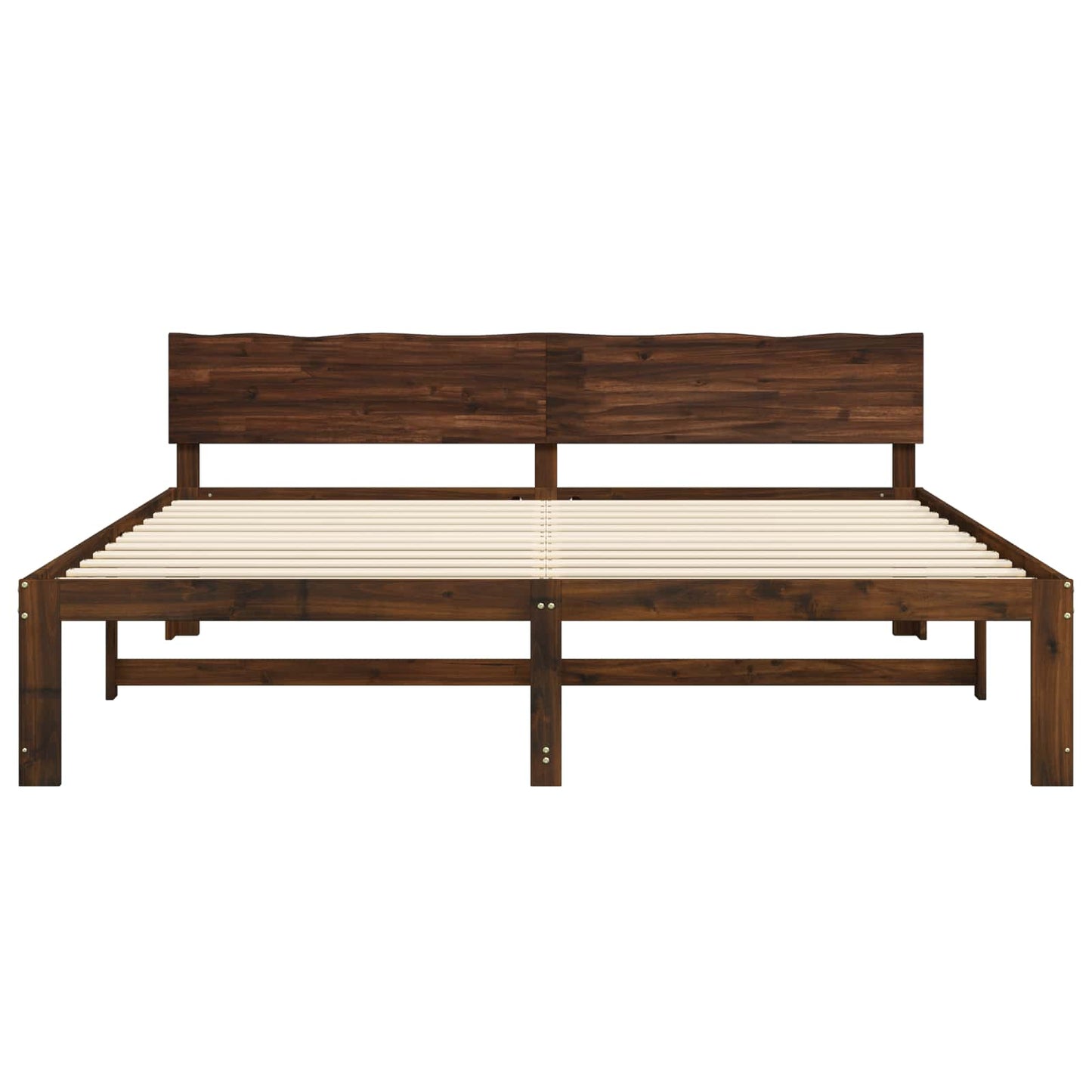 Dupla ágykeret fejtámlával ROSTOCK Sötét Barna 200 x 200 cm