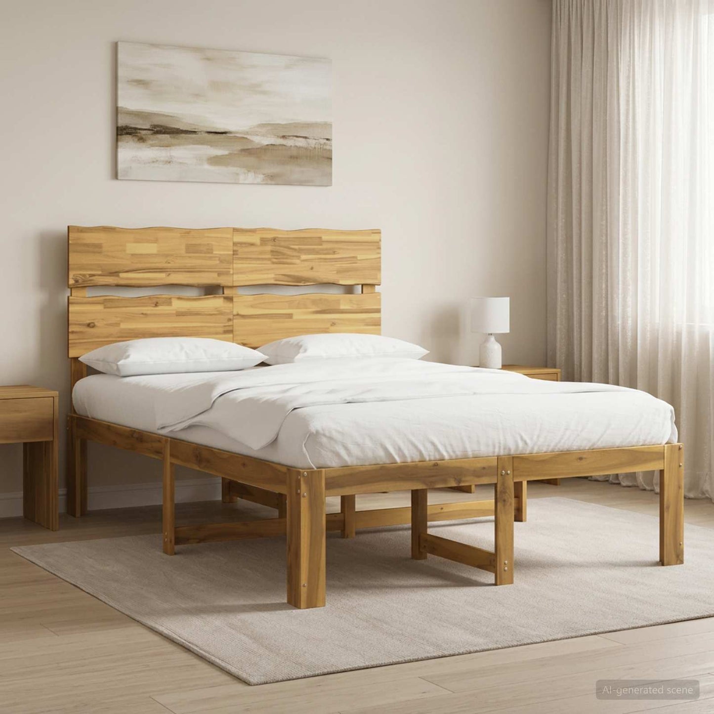 Dupla ágykeret fejtámlával ROSTOCK Fehér 120 x 190 cm