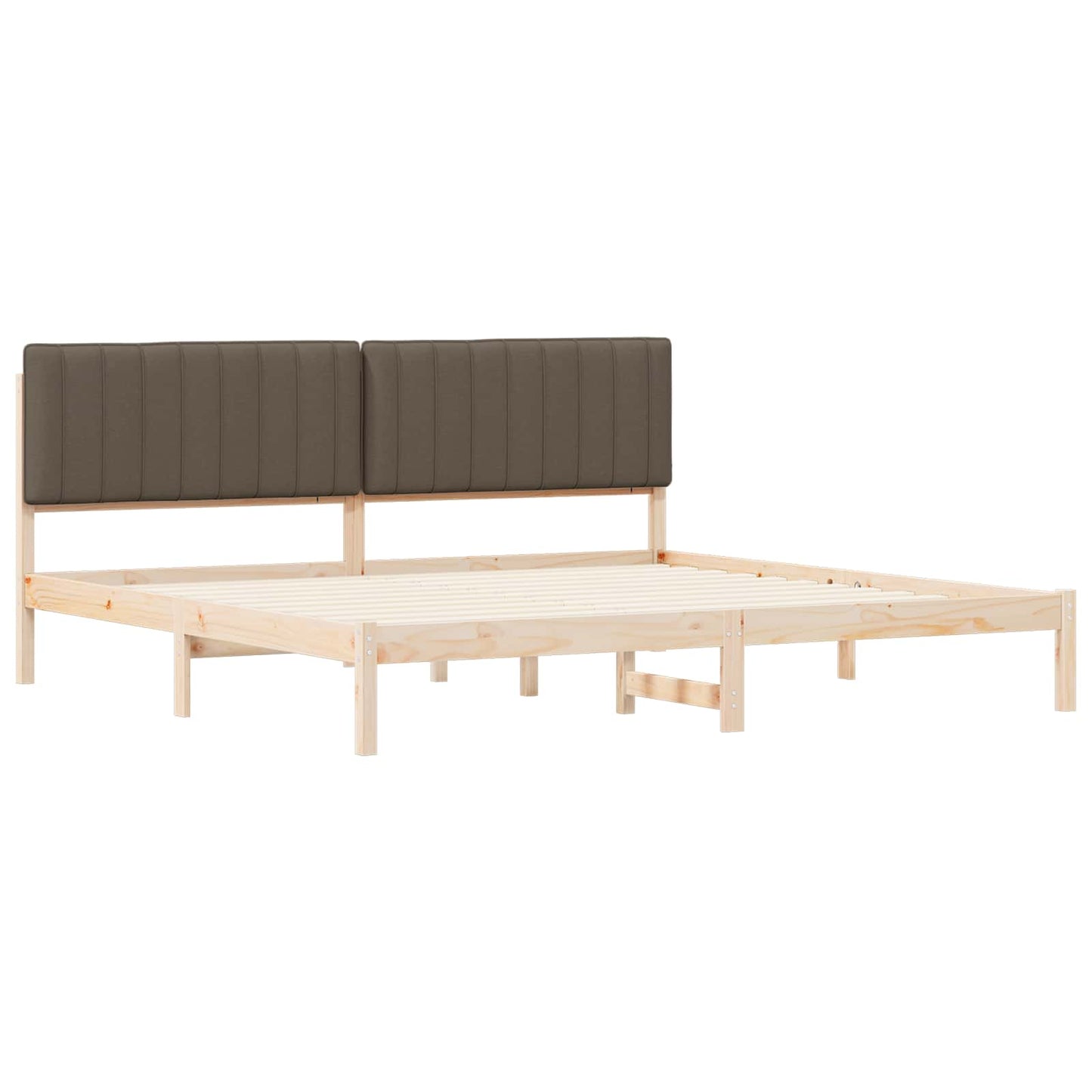 Ágykeret Kárpitozott Fejtámlával Tópszínű 200 x 200 cm