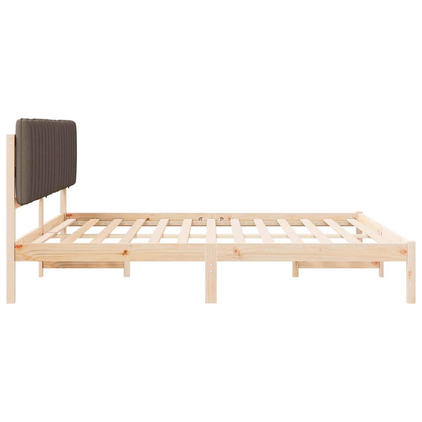 Ágykeret Kárpitozott Fejtámlával Tópszínű 200 x 200 cm