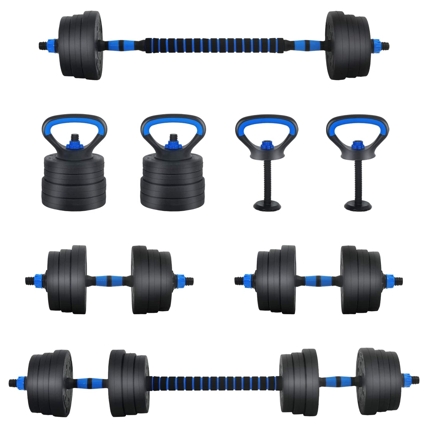 4 az 1-ben Súlyzó Súlyzós Kettlebell Készlet 20 kg