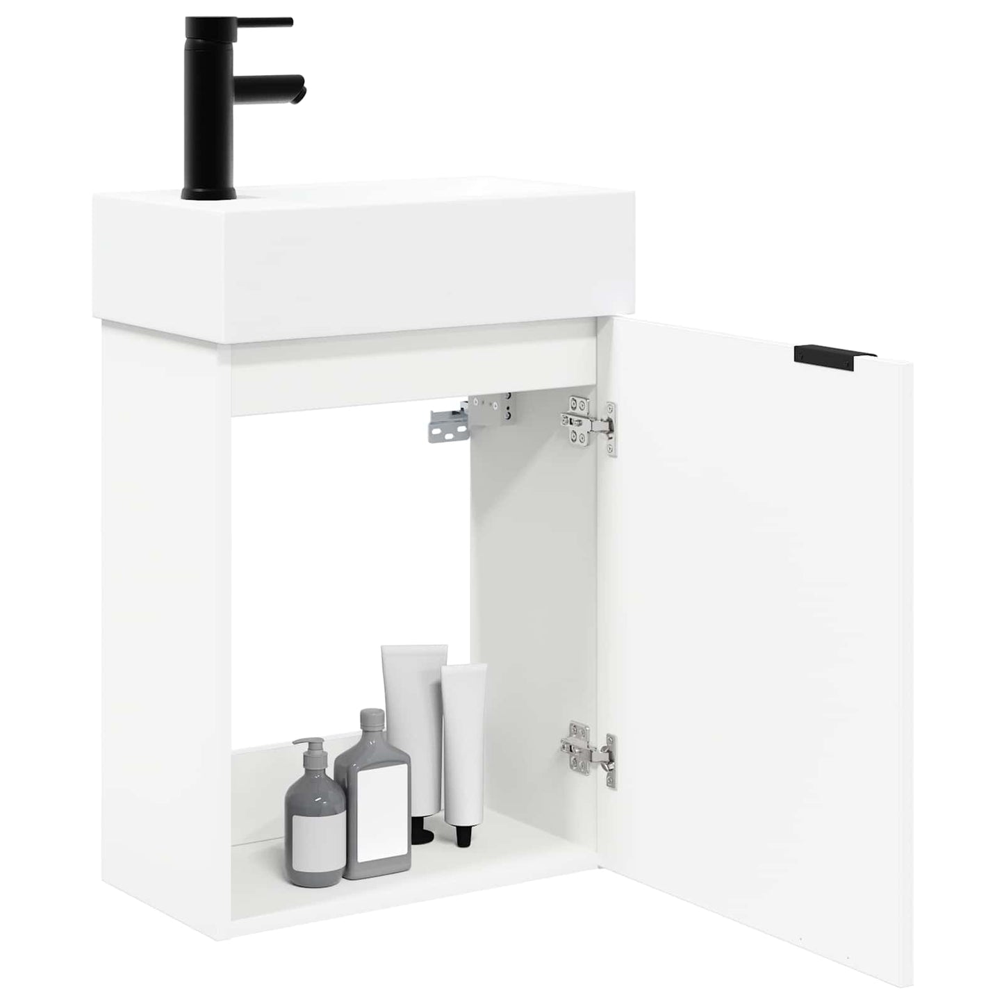 Fürdőszoba kádasztal csapteleppel Fehér 45,5 x 22,5 x 84 cm