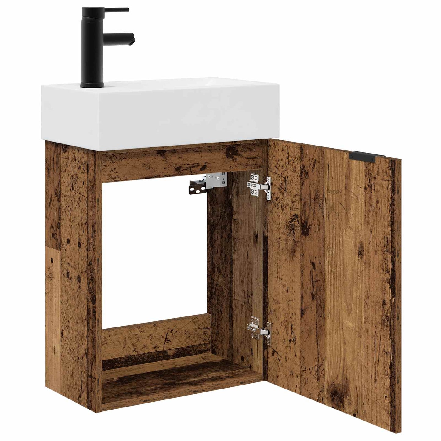Fürdőszoba kádasztal csapteleppel Antik Fa 45,5 x 22,5 x 84 cm