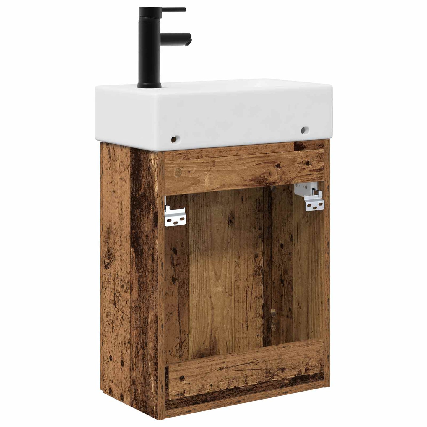 Fürdőszoba kádasztal csapteleppel Antik Fa 45,5 x 22,5 x 84 cm