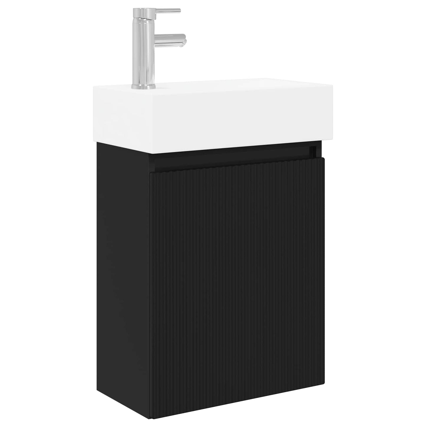 Fürdőszoba kádasztal csapteleppel Fekete 45,5 x 22,5 x 84 cm