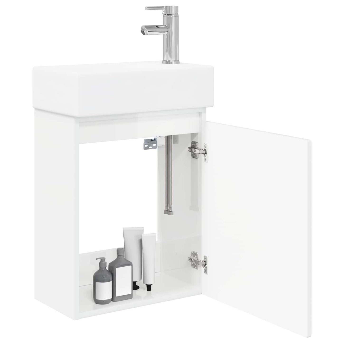 Fürdőszoba kádasztal csapteleppel Magasfényű Fehér