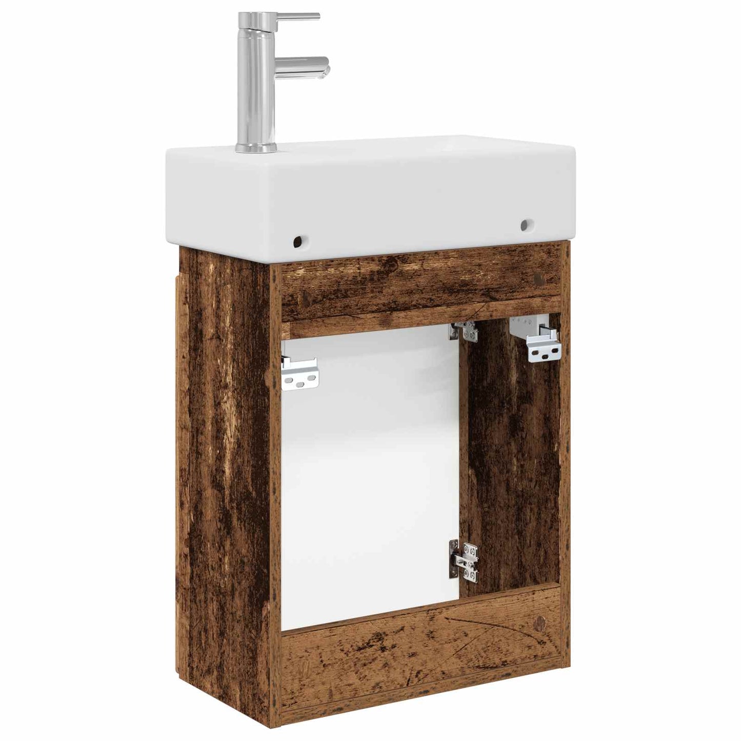 Fürdőszoba kádasztal csapteleppel Antik Fa 45,5 x 22,5 x 84 cm