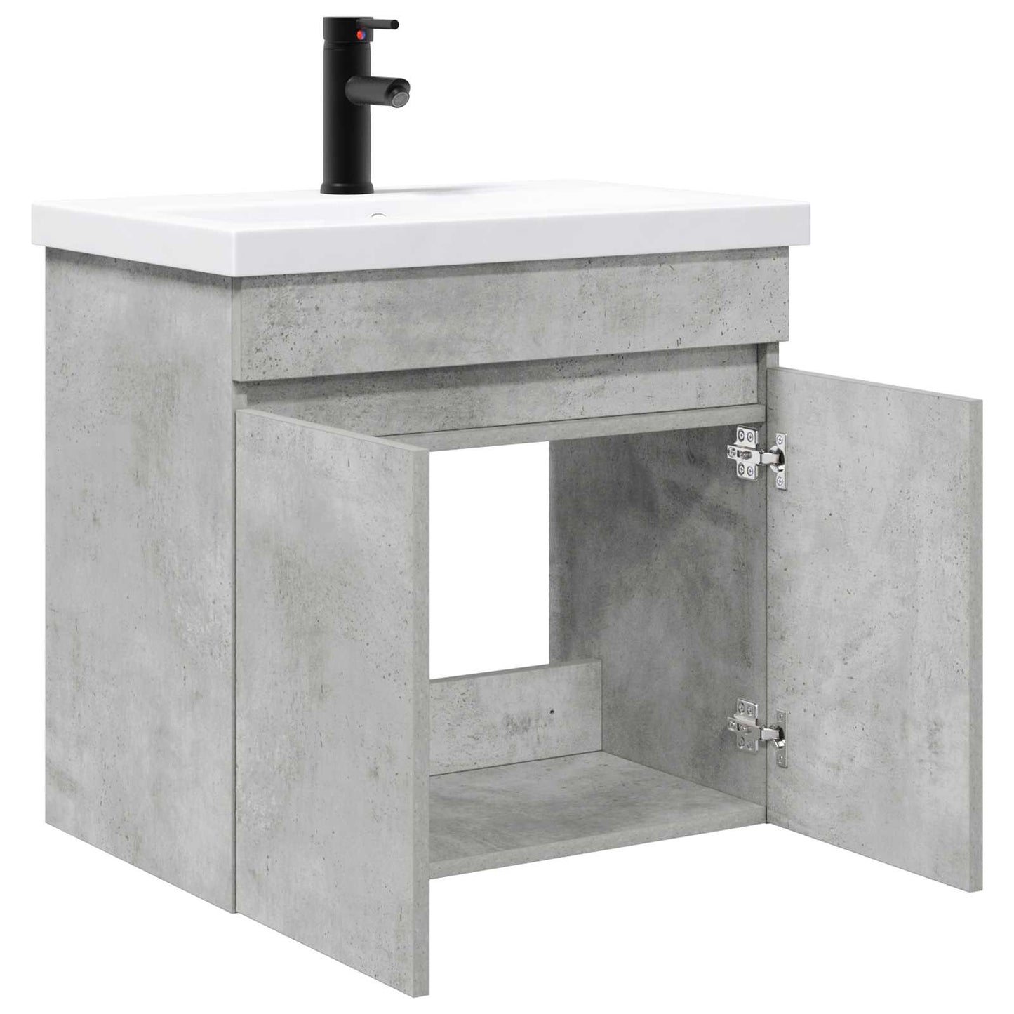 Fürdőszoba kádasztal csapteleppel Betonszürke 61 x 40 x 74,5 cm