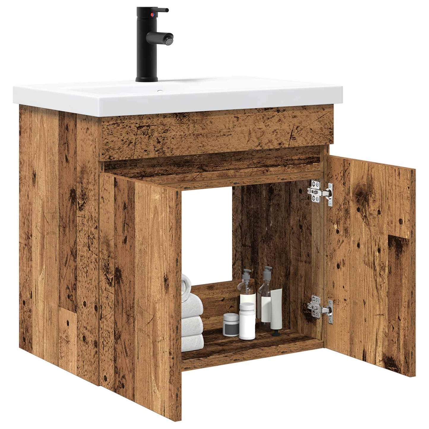 Fürdőszoba kádasztal csapteleppel Antik Fa 61 x 40 x 74,5 cm