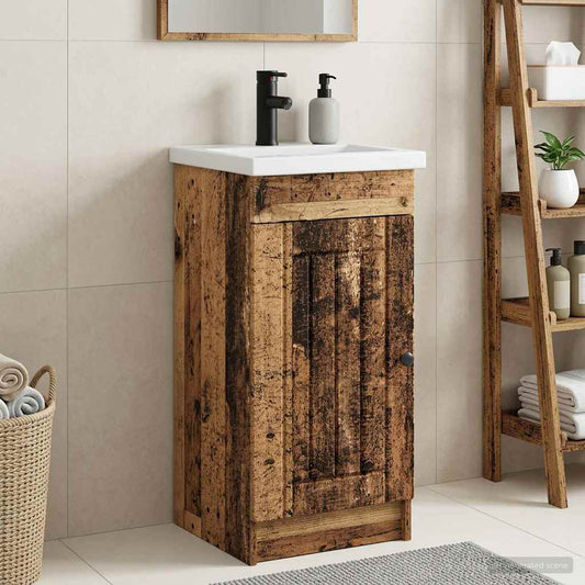 Fürdőszobai pult mosdóval Antik Fa 42 x 40 x 84,5 cm Szerelt Fa