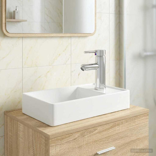Fürdőszobai mosdókagyló Krómszínű 40,5 x 22,5 x 11,5 cm Fém