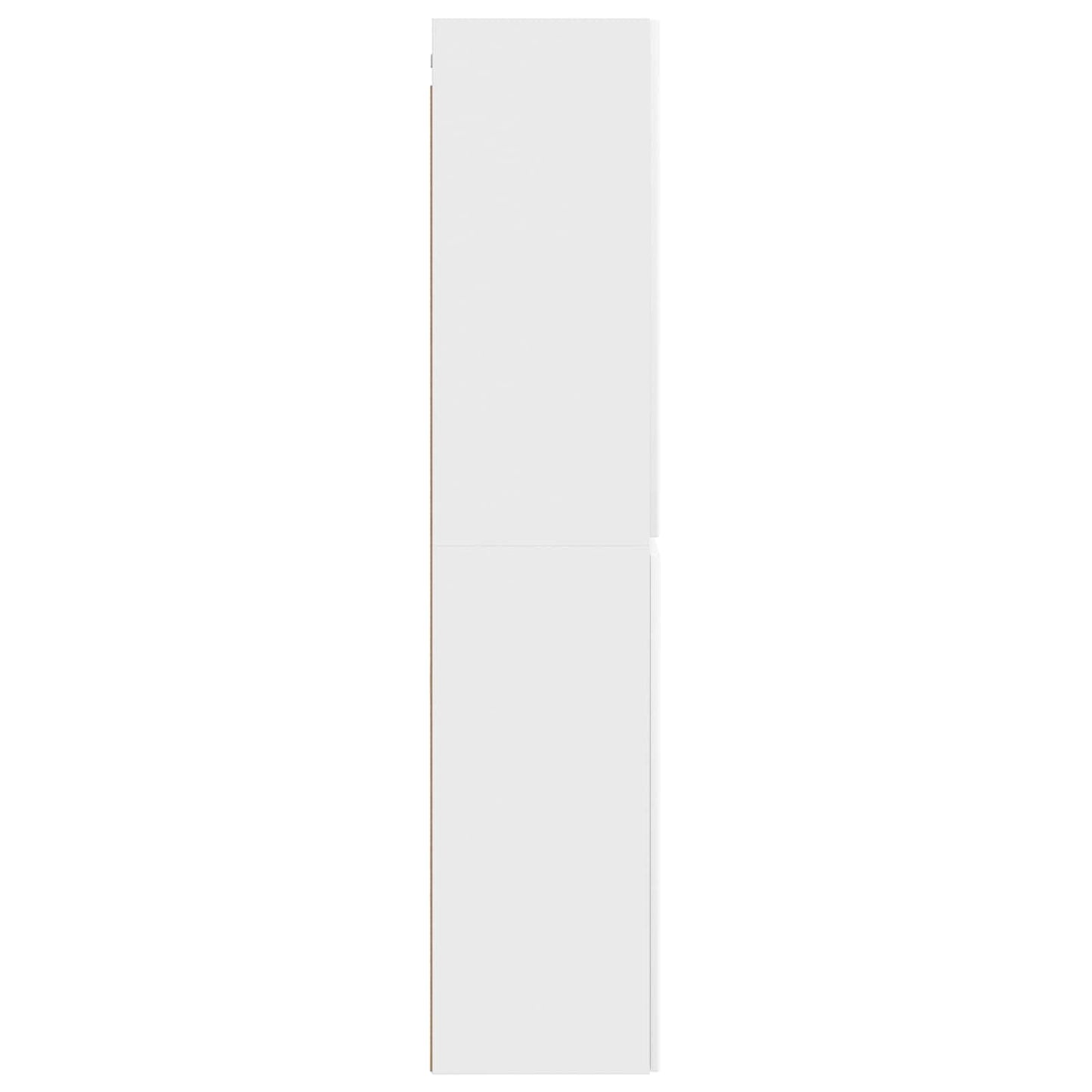 Fali Fürdőszoba Szekrény Fehér 33 x 34,5 x 160 cm Szerelt Fa