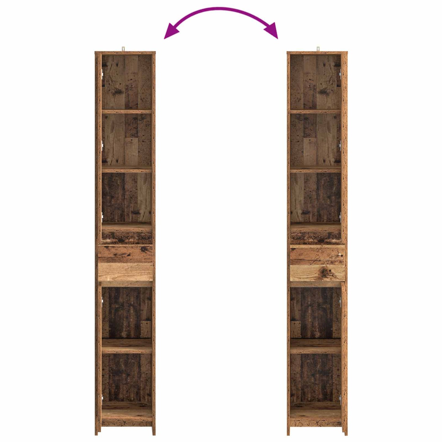 Fürdőszoba Székény Antik Fa 30 x 33 x 190 cm Szerelt Fa