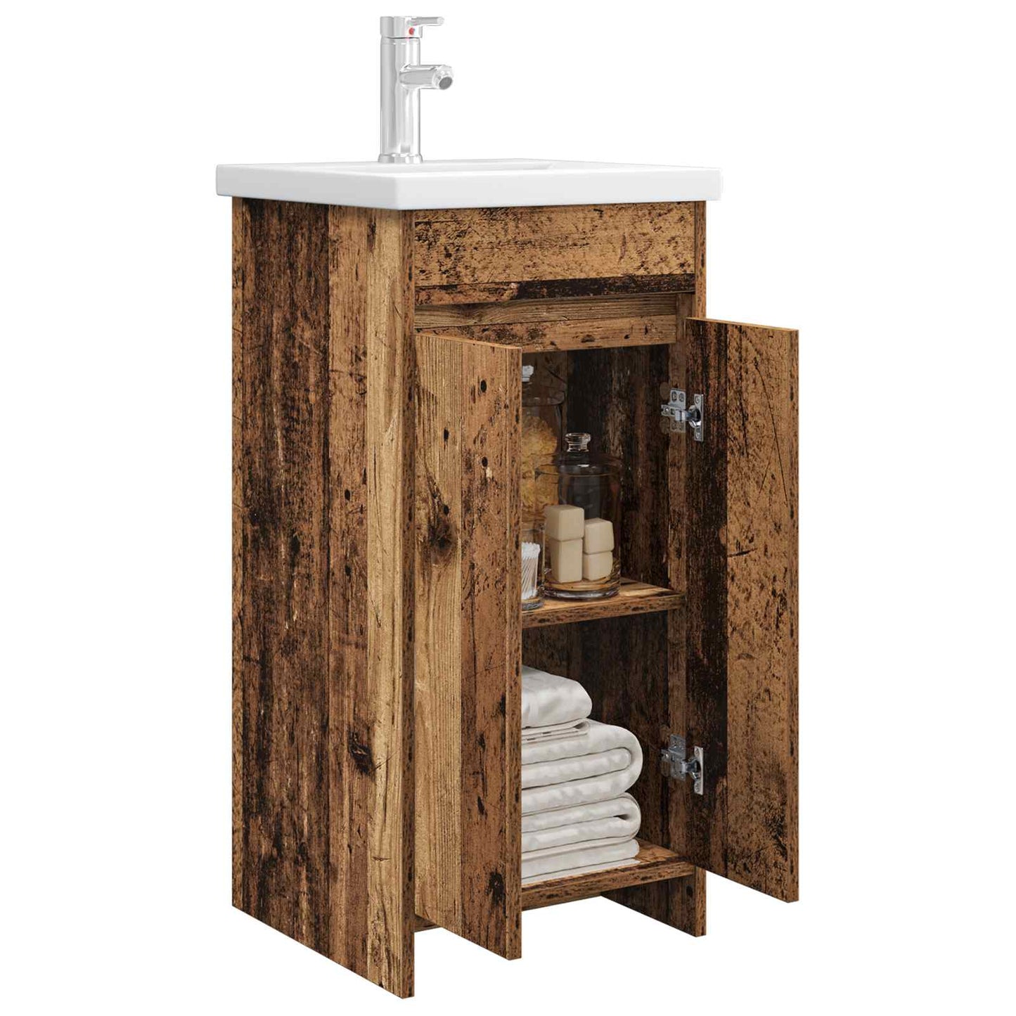 Fürdőszobai pult mosdóval Antik Fa 42 x 40 x 84,5 cm Szerelt Fa