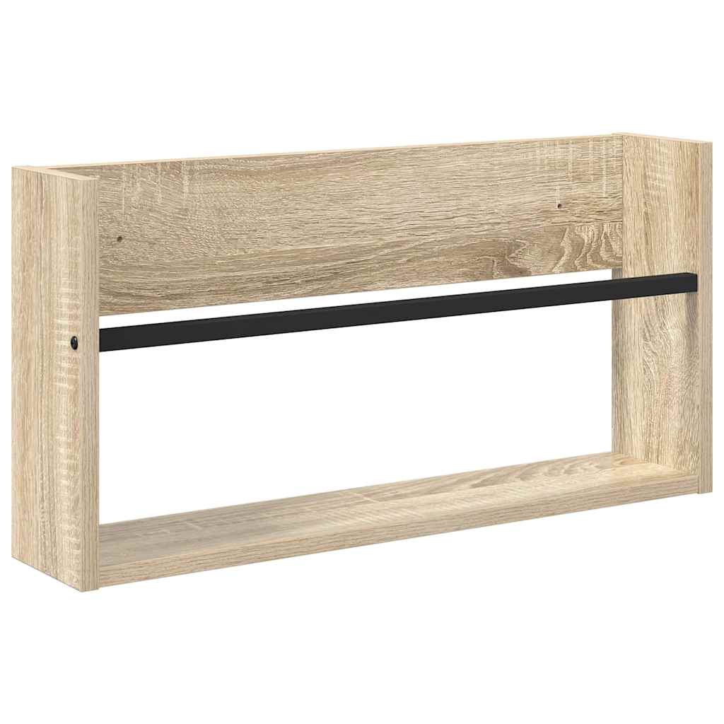 Magazin állvány polcokkal Sonoma tölgy 60 x 12 x 30 cm Faanyag