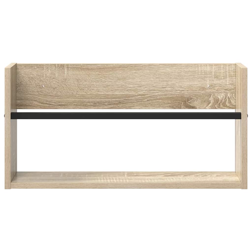 Magazin állvány polcokkal Sonoma tölgy 60 x 12 x 30 cm Faanyag