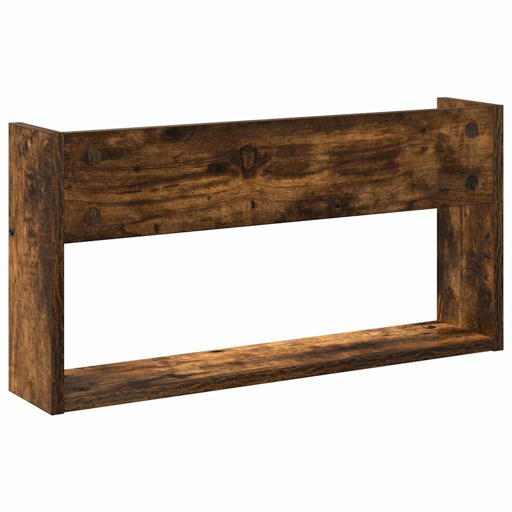Magazin állvány 2 db Füstölt tölgy 60 x 12 x 30 cm Szerelt Fa
