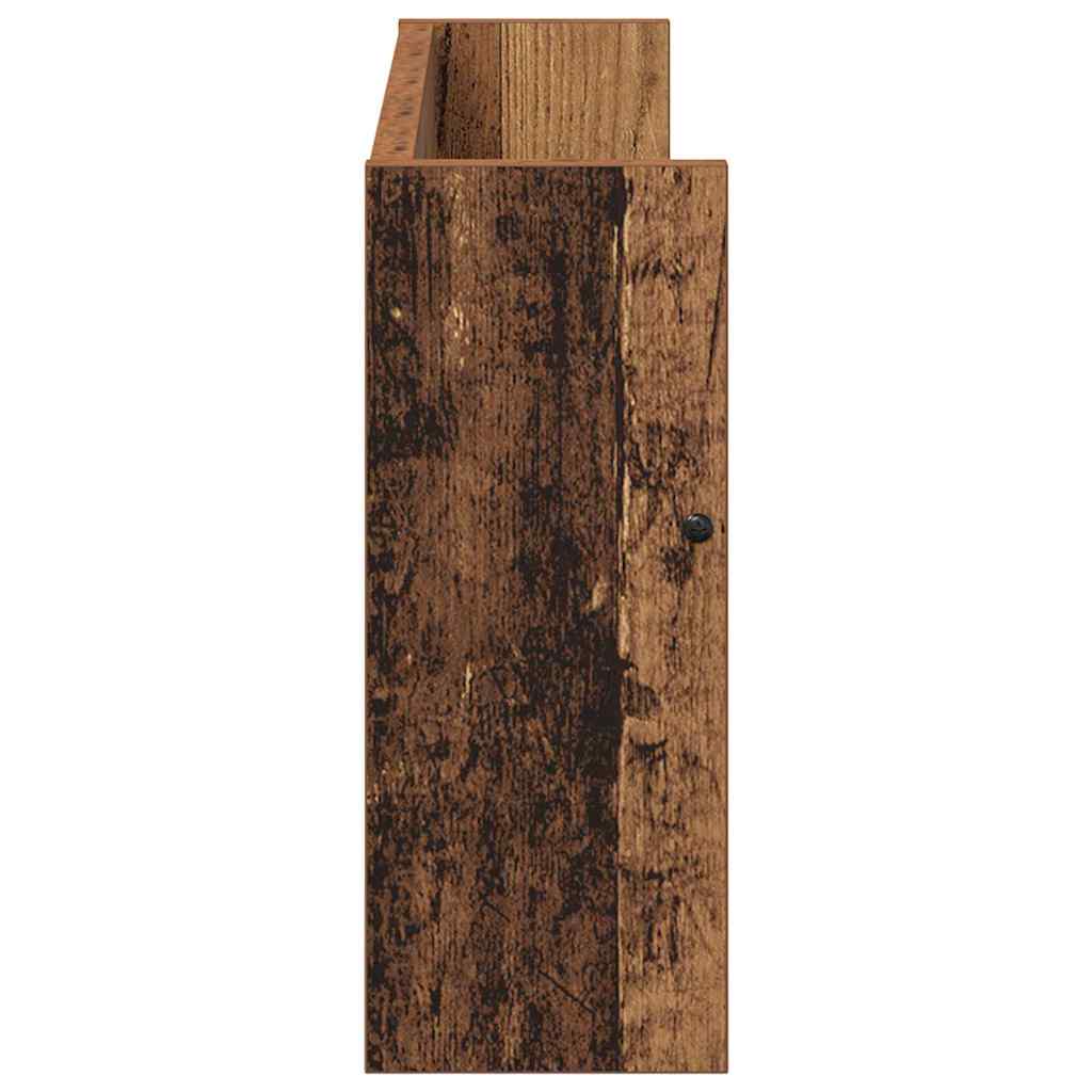 Magazin állvány 2 db Öreg fa 60 x 12 x 30 cm Szerelt Fa