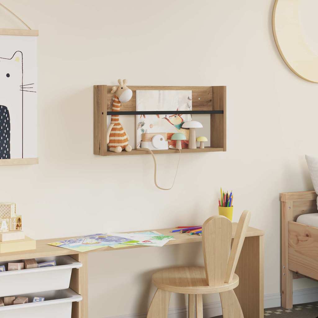 Magazin állvány Artisan tölgy 60 x 12 x 30 cm Szerelt Fa