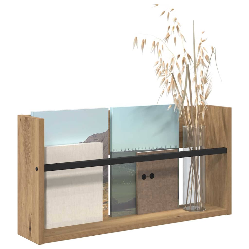 Magazin állvány Artisan tölgy 60 x 12 x 30 cm Szerelt Fa