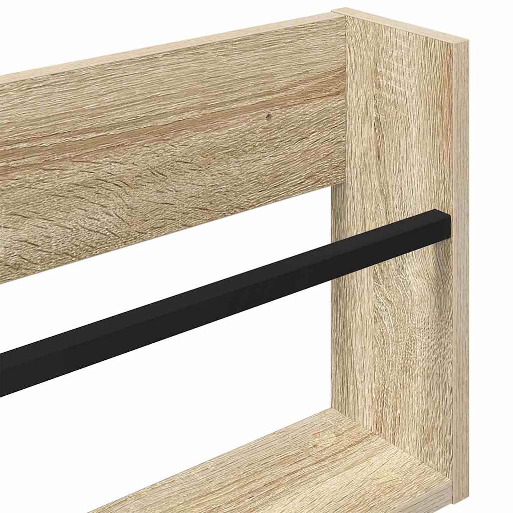 Magazin állvány 2 db Sonoma tölgy 80 x 12 x 30 cm Szerelt Fa