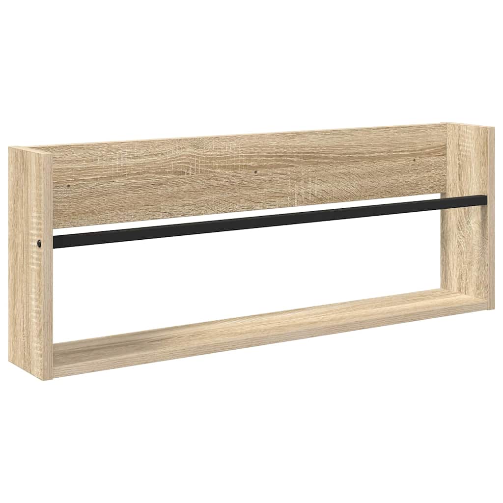 Magazin állvány 2 db Sonoma tölgy 80 x 12 x 30 cm Szerelt Fa
