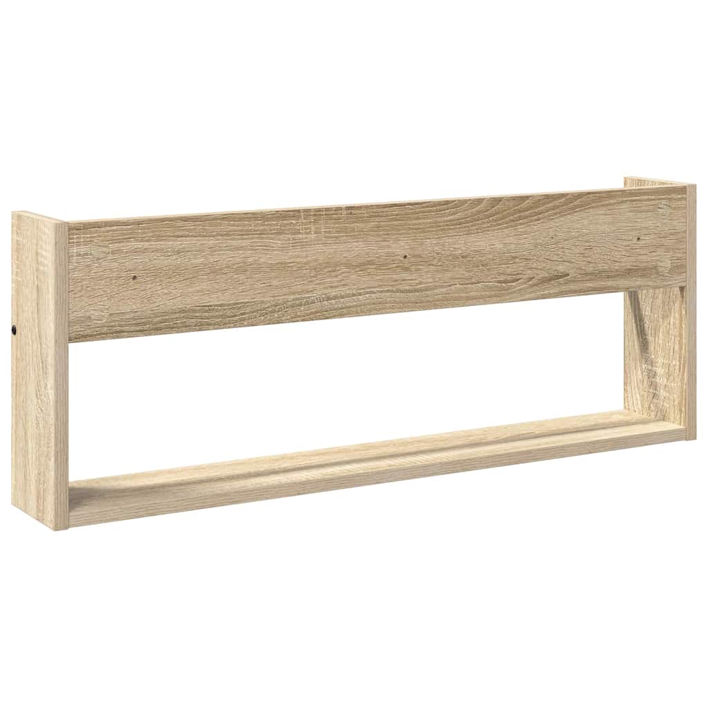 Magazin állvány 2 db Sonoma tölgy 80 x 12 x 30 cm Szerelt Fa
