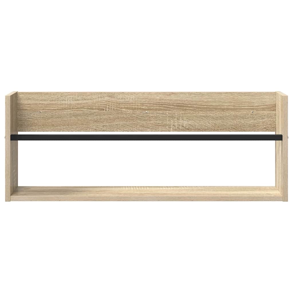 Magazin állvány 2 db Sonoma tölgy 80 x 12 x 30 cm Szerelt Fa