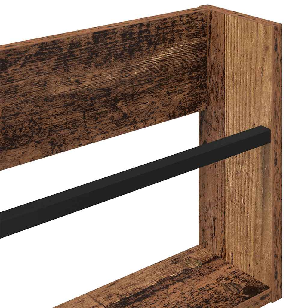 Magazin állvány polcokkal Öreg fa 80 x 12 x 30 cm Faanyag
