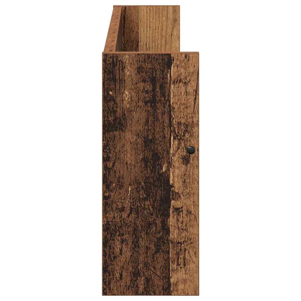 Magazin állvány 2 db Öreg fa 80 x 12 x 30 cm Szerelt Fa