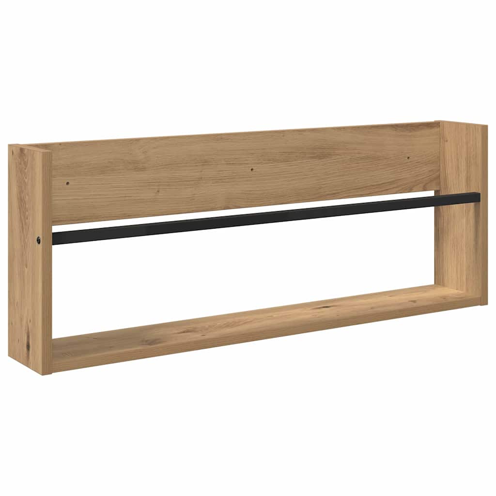 Magazin állvány polcokkal Artisan tölgy 80 x 12 x 30 cm Faanyag