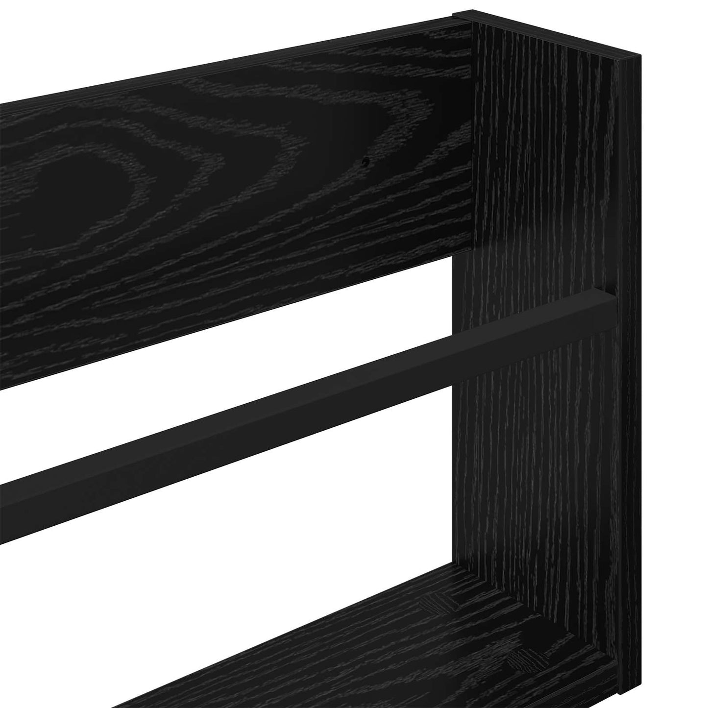 Magazin állvány 2 db Fekete tölgy 100 x 12 x 30 cm Szerelt Fa