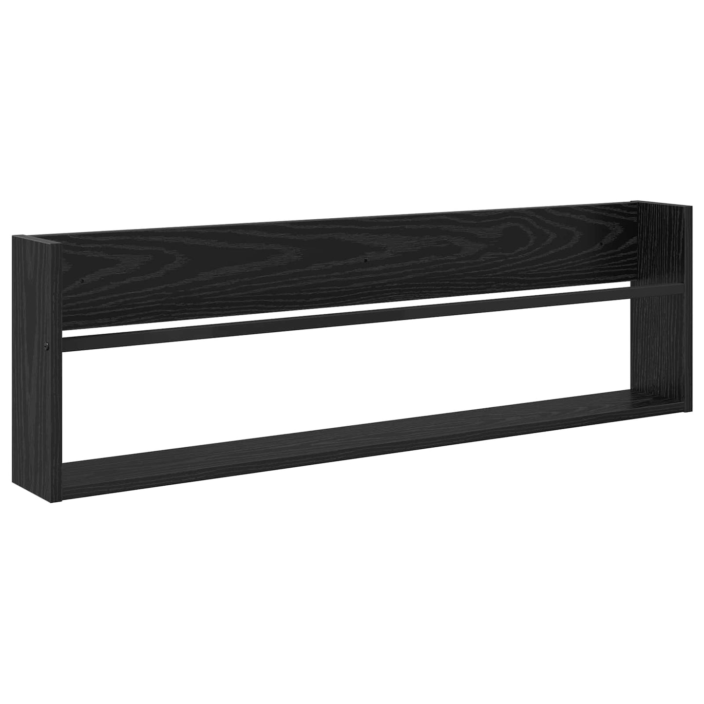 Magazin állvány 2 db Fekete tölgy 100 x 12 x 30 cm Szerelt Fa