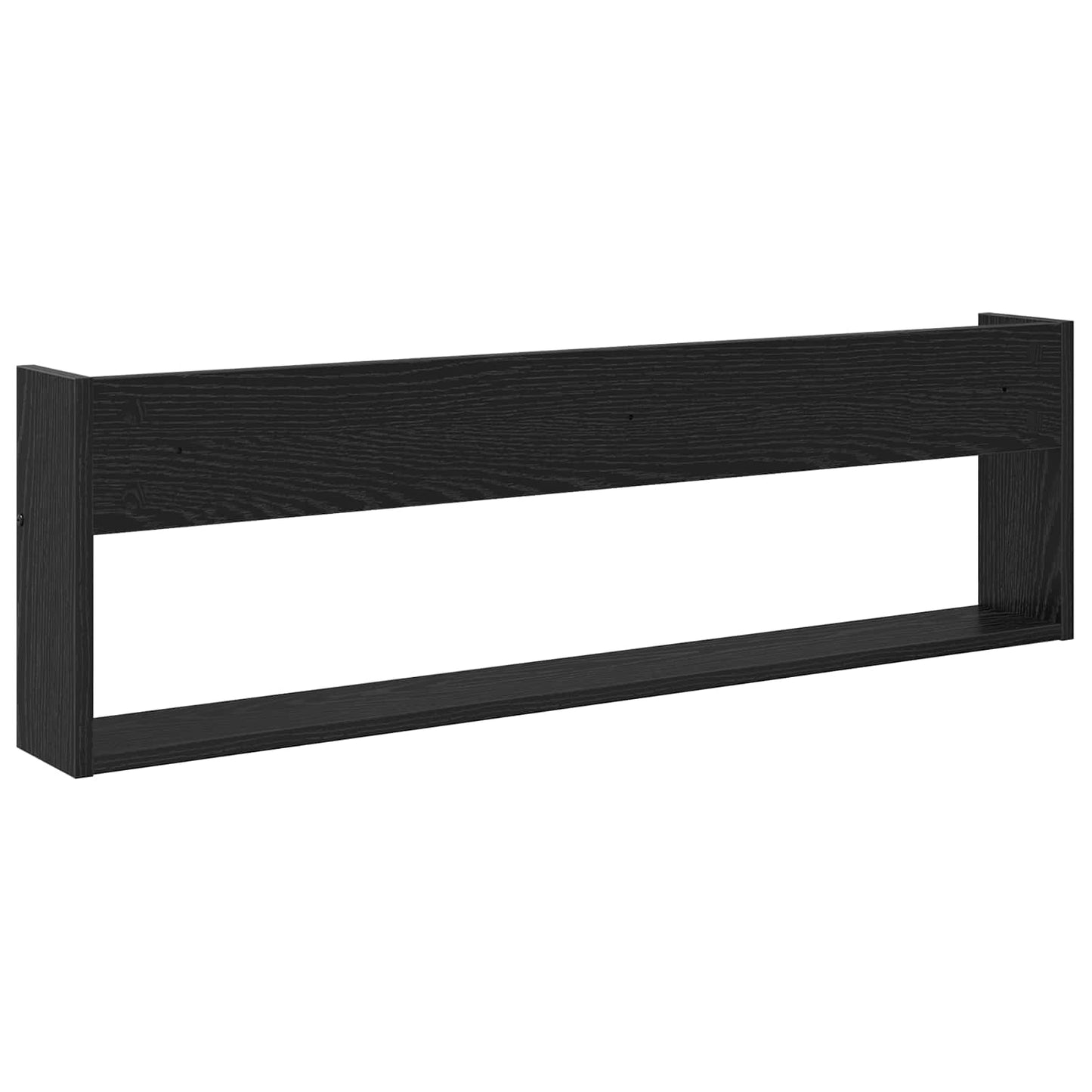 Magazin állvány 2 db Fekete tölgy 100 x 12 x 30 cm Szerelt Fa