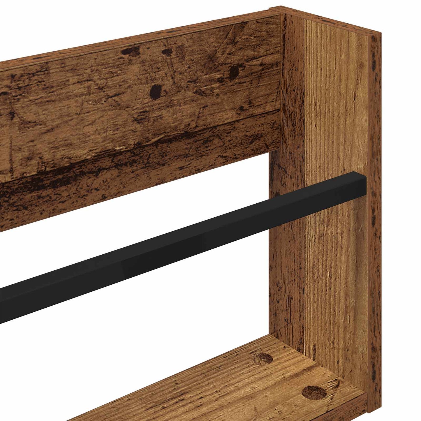 Magazin állvány polcokkal Öreg fa 100 x 12 x 30 cm Szerelt Fa