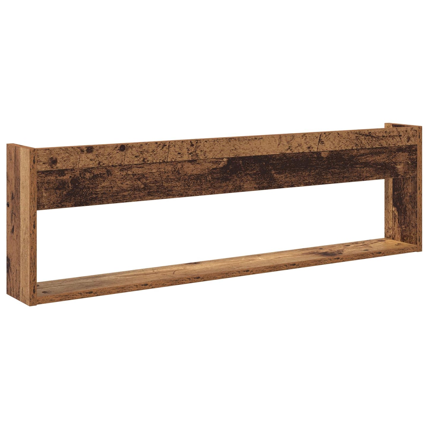 Magazin állvány 2 pcs Öreg fa 100 x 12 x 30 cm Faanyag