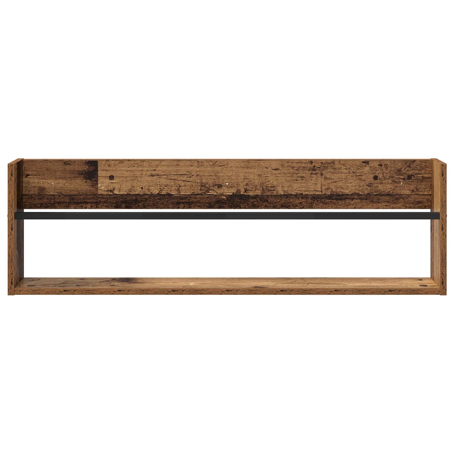 Magazin állvány 2 pcs Öreg fa 100 x 12 x 30 cm Faanyag