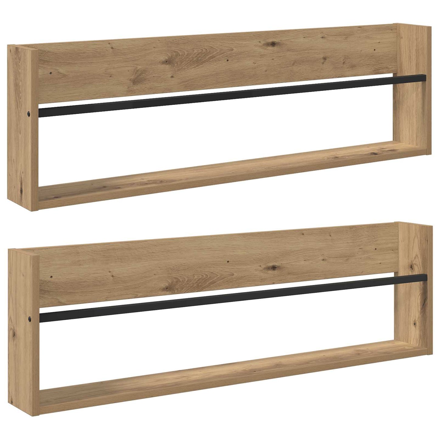 Magazin állvány 2 db Artisan tölgy 100 x 12 x 30 cm Szerelt Fa