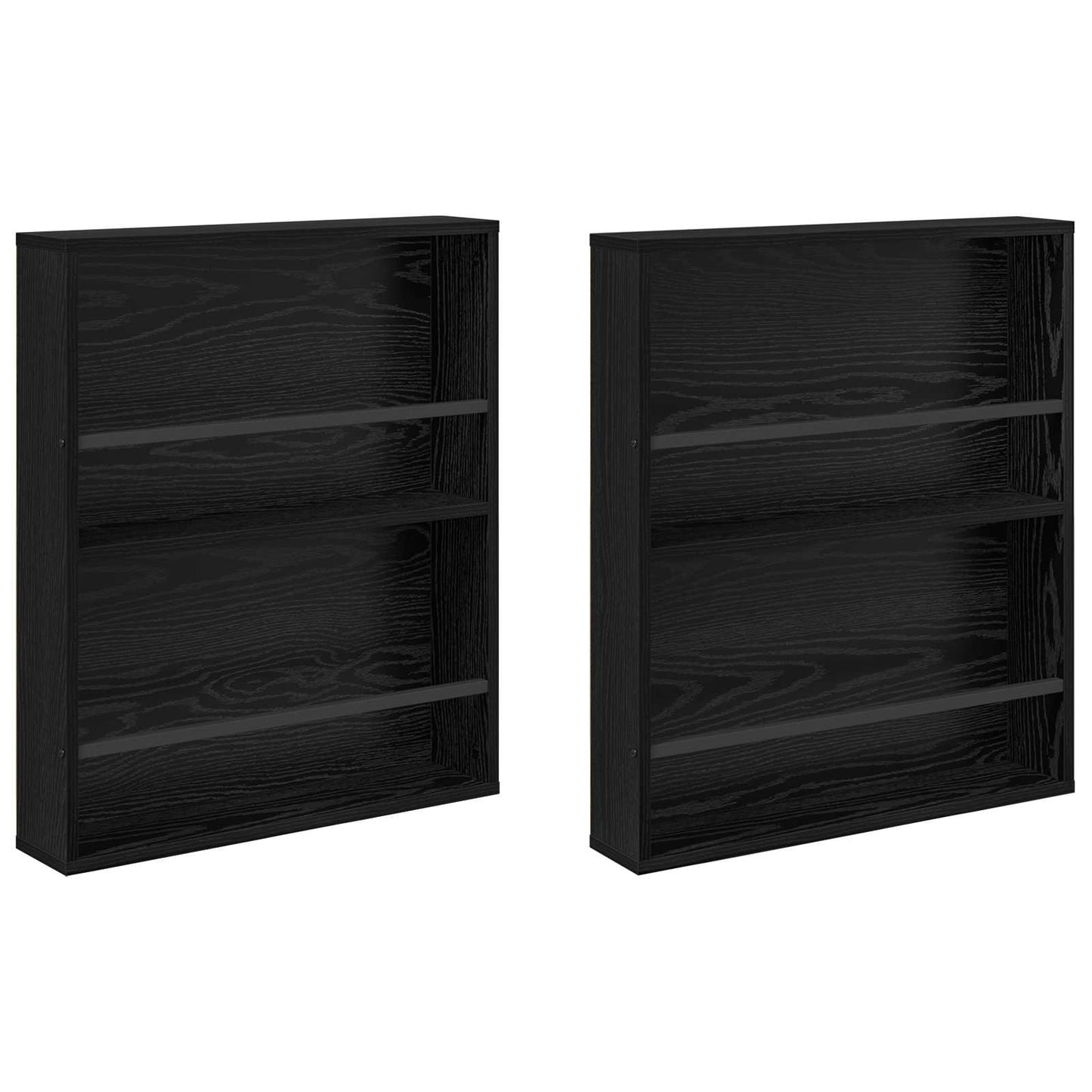 Magazin állvány 2 db Fekete tölgy 60 x 12 x 70 cm Szerelt Fa